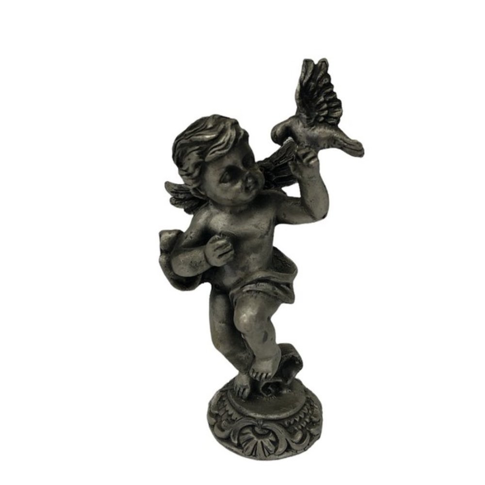 SUN Pewter Angel Figurine w/Dove